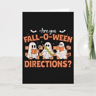 Cartão Are You Fall-o-ween Directions Funny Teacher Hallo