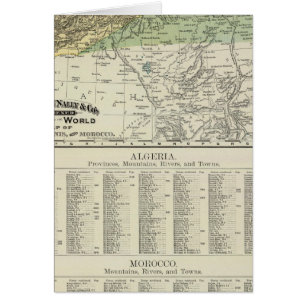 Cartão Argélia, Túnis e Marrocos