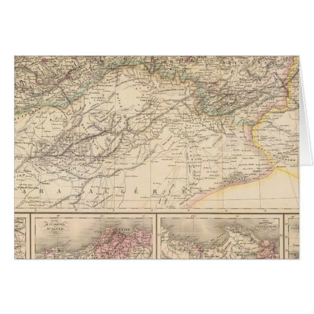 Cartão Argélia, Tunísia (Frente Horizontal)