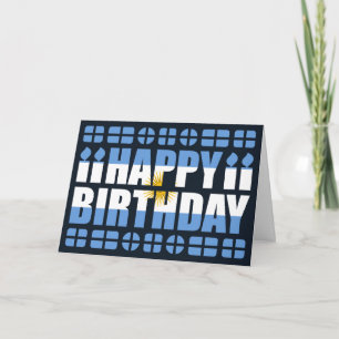 Cartão Argentina Flag Birthday Card