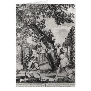 Cartão Argumento entre Jean-Jacques Rousseau