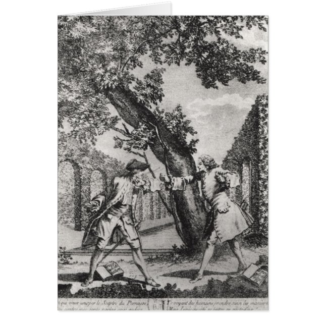 Cartão Argumento entre Jean-Jacques Rousseau (Frente)