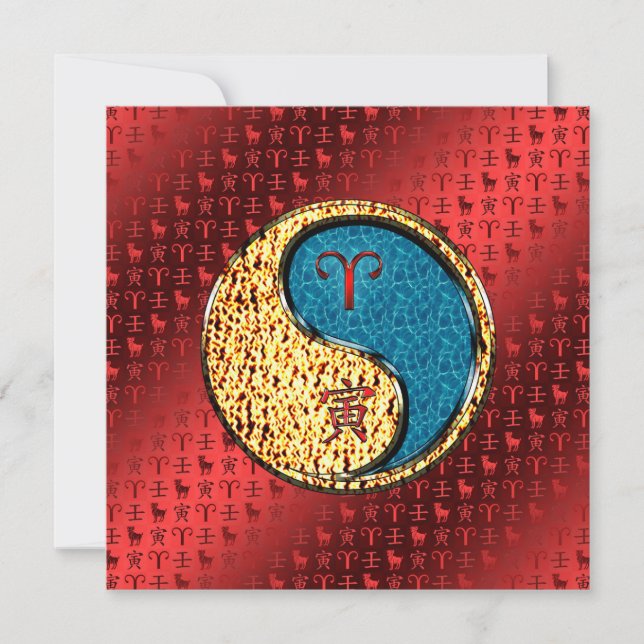 Cartão Áries & Água Tigre (Frente)