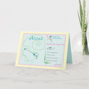 Cartão Aries April Greeting Card
