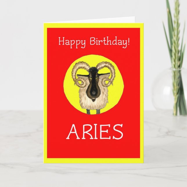 Cartão Aries Birthday Card (Frente)