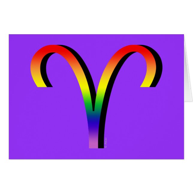 Cartão Aries de GLBT (Frente Horizontal)
