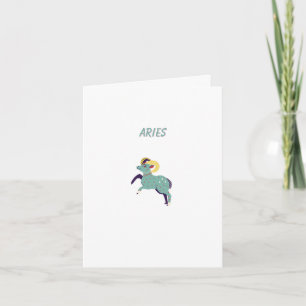 Cartão Áries Rosa, zodíaco, impressão de signo estelar