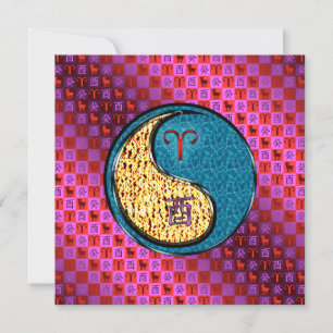 Cartão Aries & Water Rooster