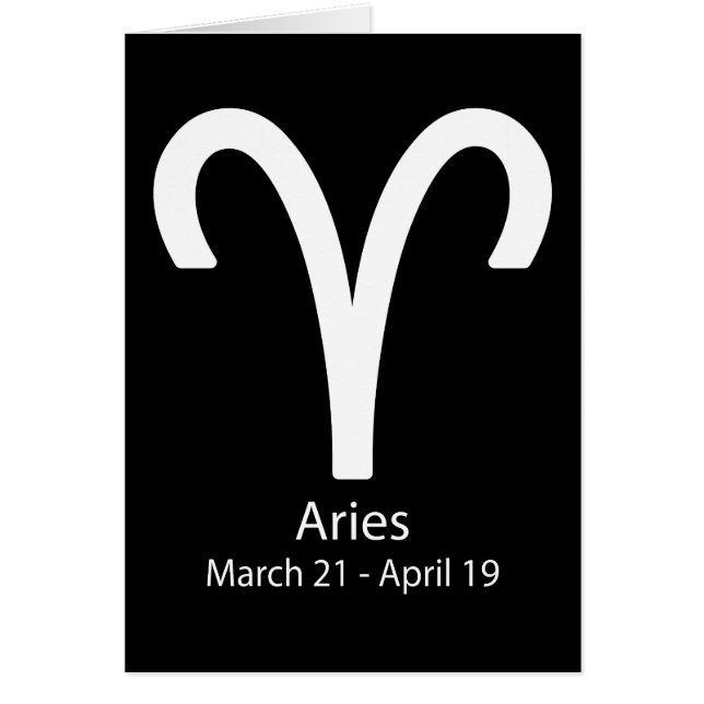 Cartão Aries Zodiac - Sinal de astrologia (Frente)