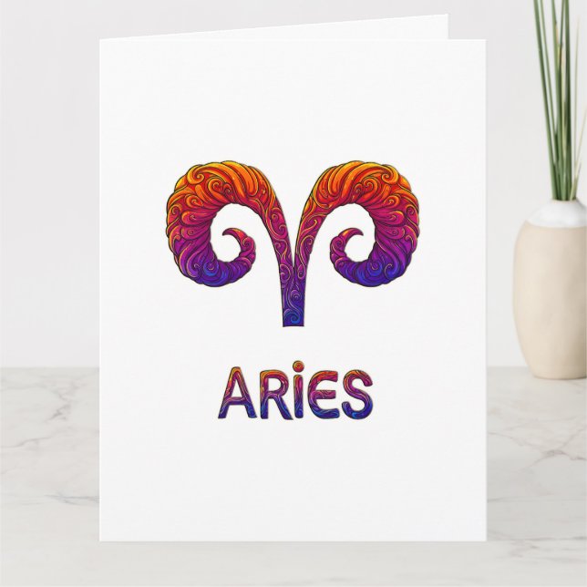 Cartão Aries Zodiac / Tarjeta Aries (Frente)