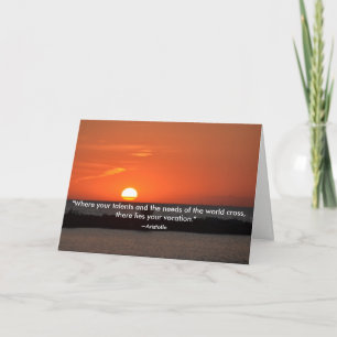 Cartão Aristotle Quote Sunset Graduation Card