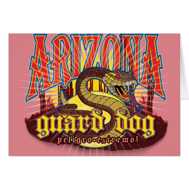 Cartão Arizona de Cobra de na Guarda (Frente Horizontal)