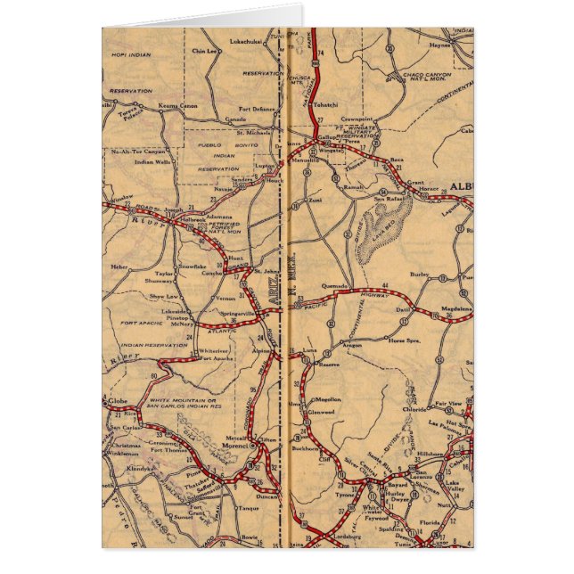 Cartão Arizona, Novo México (Frente)