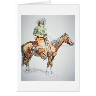 Cartão Arizona Vaqueiro, 1901 (pastel no papel)