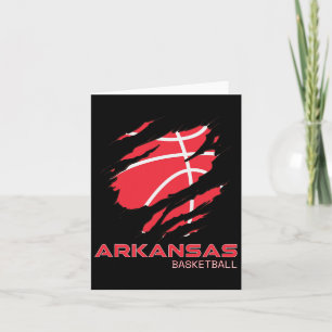 Cartão Arkansan Hoops Fan Souvenir Gift Ar Arkansas Byske