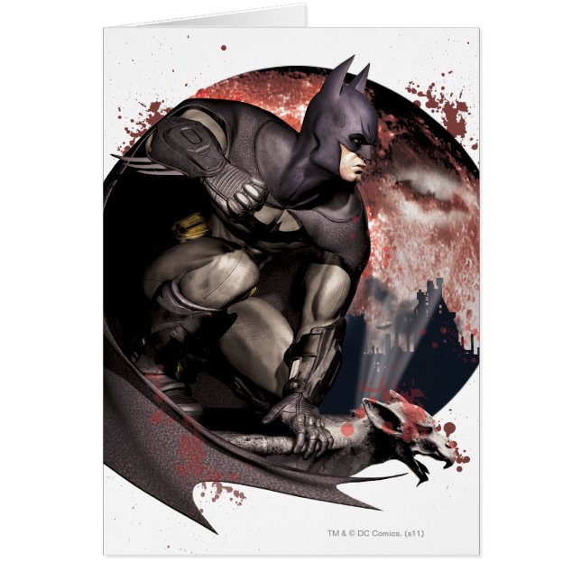 Cartão Arkham City Batman Moon (Frente)