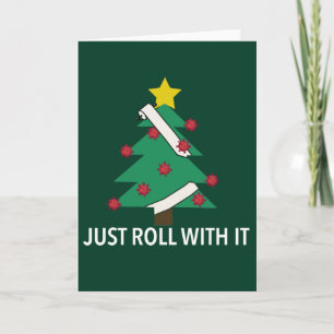 Cartão Arma de Árvore de Natal Engraçado