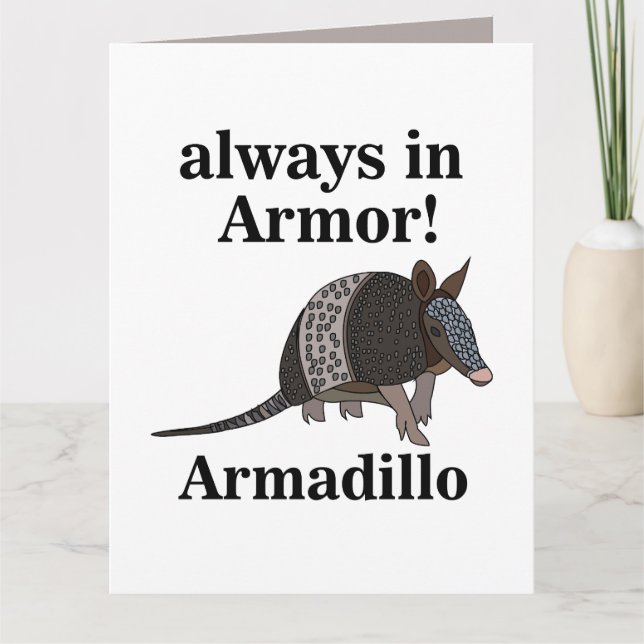 Cartão Armadillo Animal Funny  (Frente)