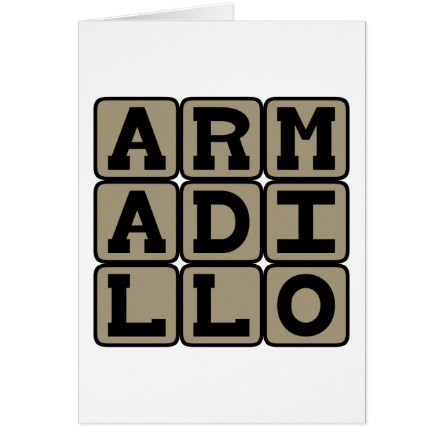 Cartão Armadillo, Mamífero Placental (Frente)