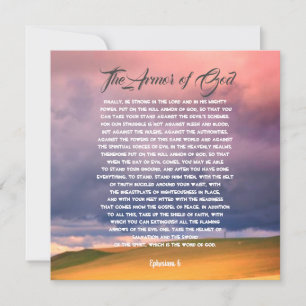 Cartão Armadura de Deus, Ephesianos 6