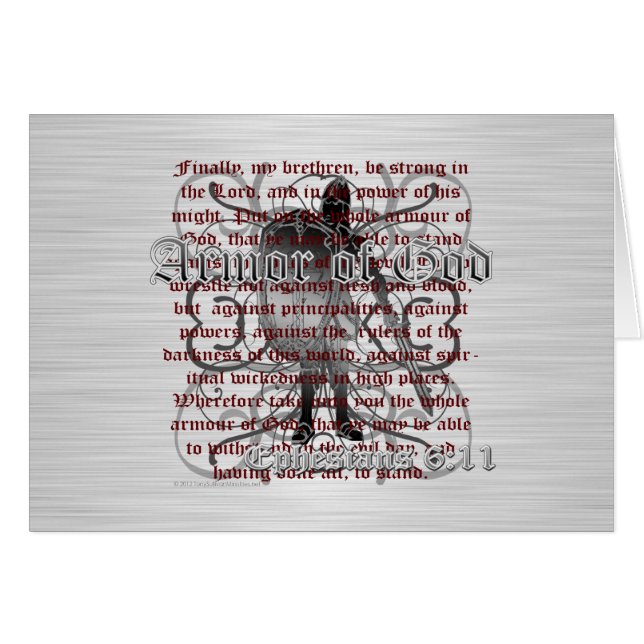 Cartão Armadura do soldado do deus (Frente Horizontal)