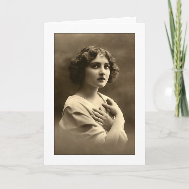 Cartão Armamento feminino vitoriano cruzado (Frente)