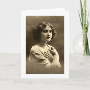 Cartão Armamento feminino vitoriano cruzado