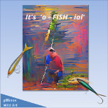 Cartão Armário Funny Birthday<br><div class="desc">mensagem engraçada,  pesca e pesca de trocadilhos. estilo muito flexível,  muito colorido</div>