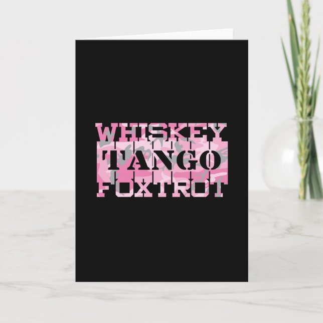 Cartão Armário Whiskey Tango Foxtrot Pink Camo (Frente)