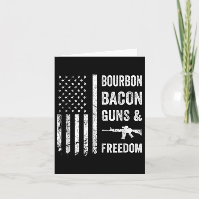 Cartão Armas Bourbon Bacon &amp; Liberdade - Churrasco Gr (Frente)