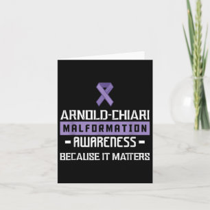 Cartão Arnold Chiari Malformation Warrior S Consciência