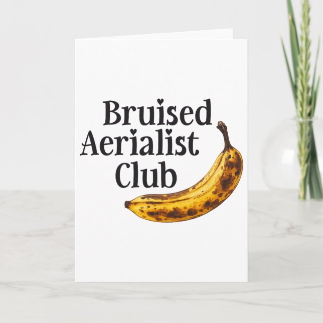 Cartão Aro de Seda Aérea Acrobata Ferida Clube de Acrotis (Frente)