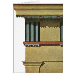 Cartão Arquitetura Clássica Antiga, Entablamento de Templ