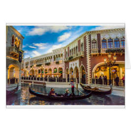 Cartão Arquitetura do Canal de Gôndola Venetian Las Vegas