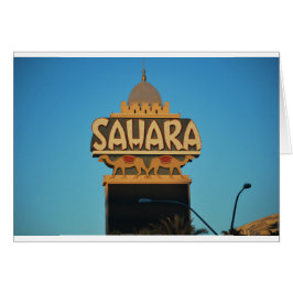 Cartão Arquitetura Landmark do Sahara de Las Vegas