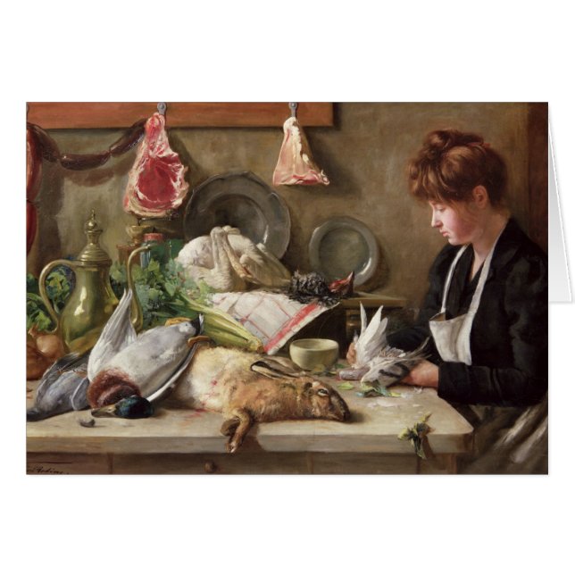 Cartão Arrancando o pombo (Frente Horizontal)