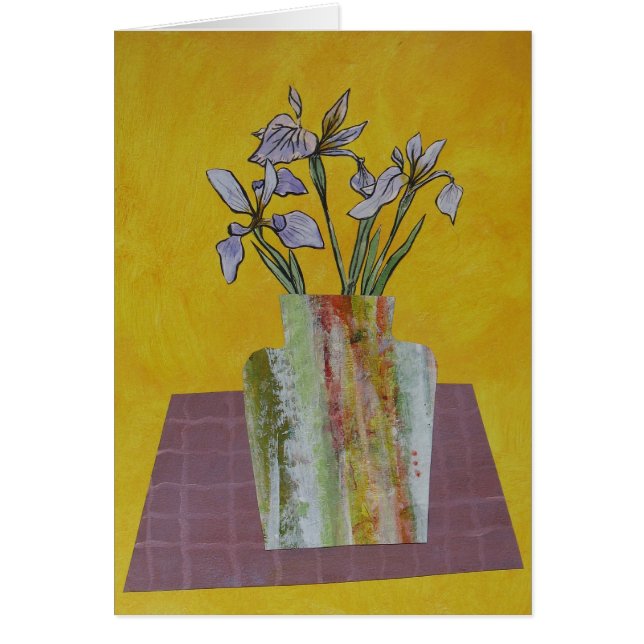 Cartão Arranjo floral da íris (Frente)