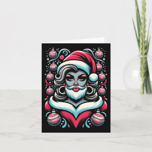 Cartão Arraste Papais noeis Rainhas Para Mostrar O Natal 