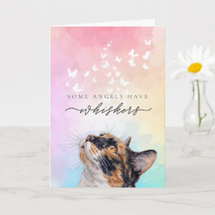 Cartão Arrependimento de Gato Calico Rainbow Whiskers Sim