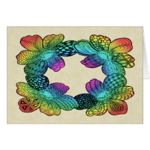 Cartão Arroz da Flor Arco-Íris