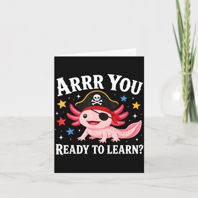 Cartão Arrr pronto para aprender professor engraçado de v (Frente)