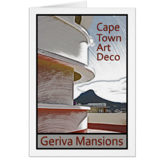 Cartão Art deco de Cape Town - mansões de Geriva