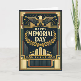 Cartão Art Deco Eagle Monument Memorial Day 