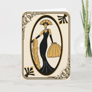 Cartão Art Deco greeting card