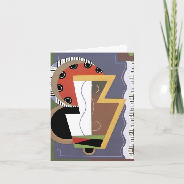 Cartão Art deco Notecard (Frente)
