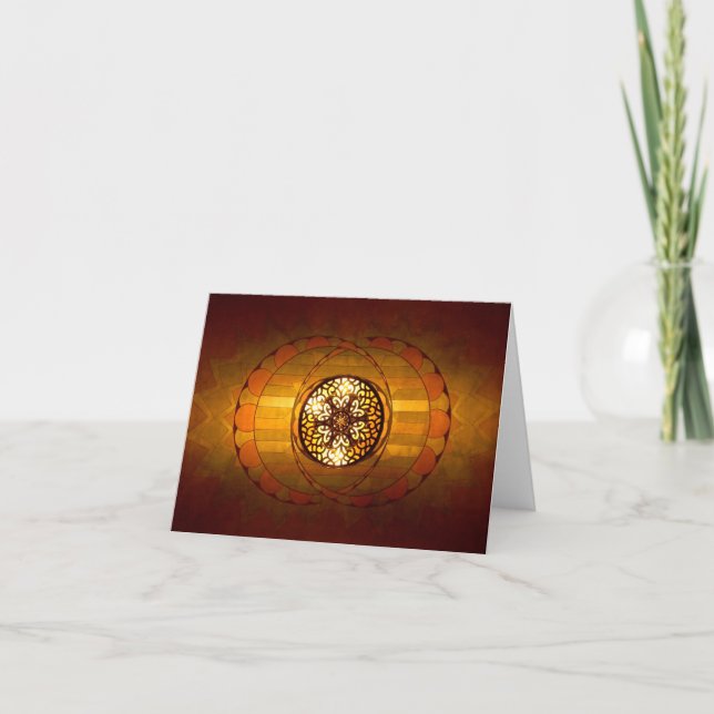 Cartão Art deco que ilumina Notecard (Frente)