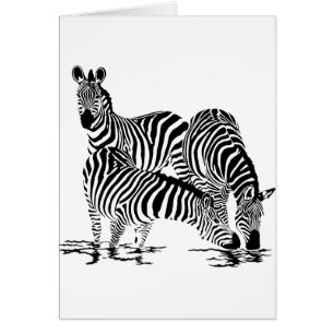 Cartão Art Deco Zebra