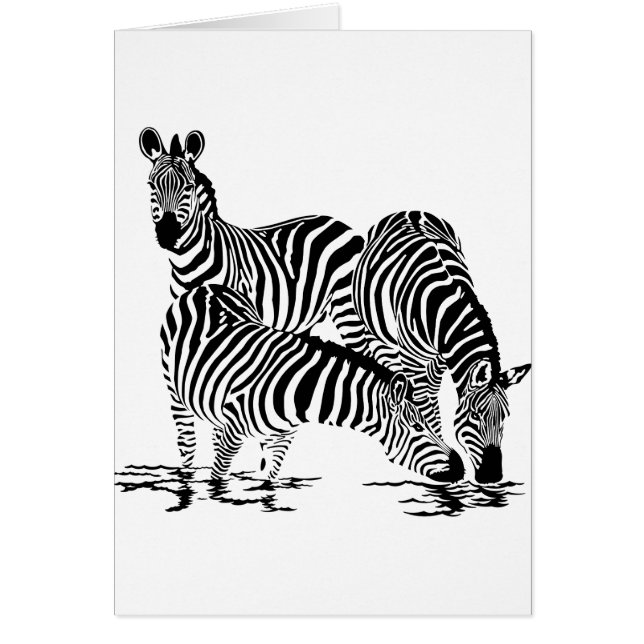 Cartão Art Deco Zebra (Frente)