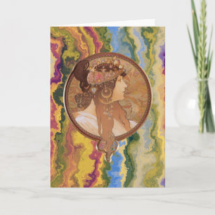 Cartão Art Nouveau - Alphonse Mucha Byzantine