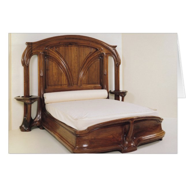 Cartão Art Nouveau bed, 1900 (Frente Horizontal)